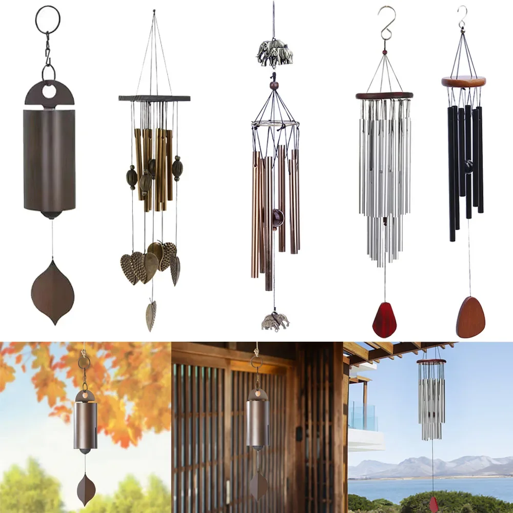 Vintage Metal Heroic Windbell Wind Chimes Deep Resonance Serenity Bell for Outdoor Home Garden Courtyard Decoration Home Decor