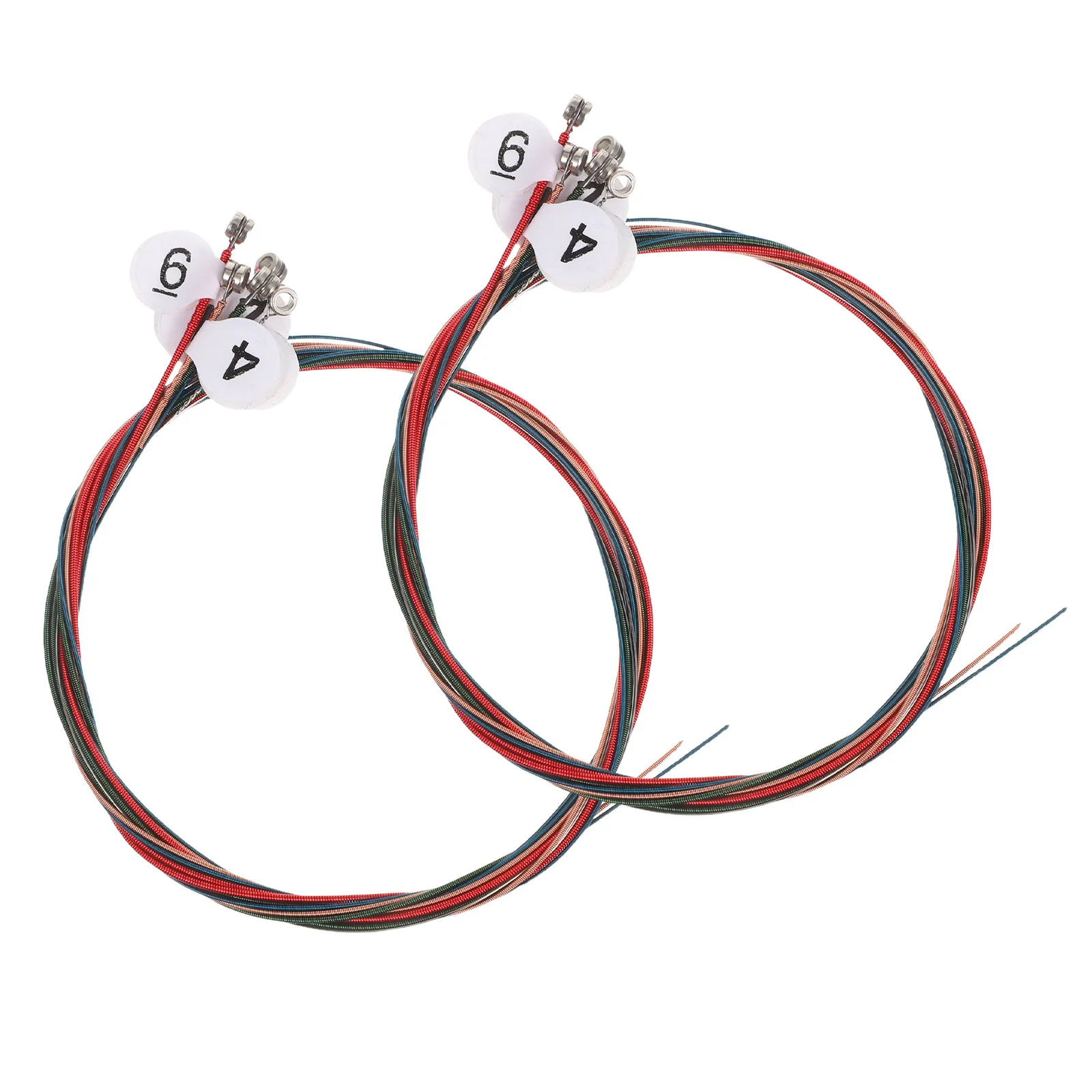 

2Sets Folk Guitar Strings Colored Steel Acoustic Kit Replacement Number Markings Beginner Performers Accessories