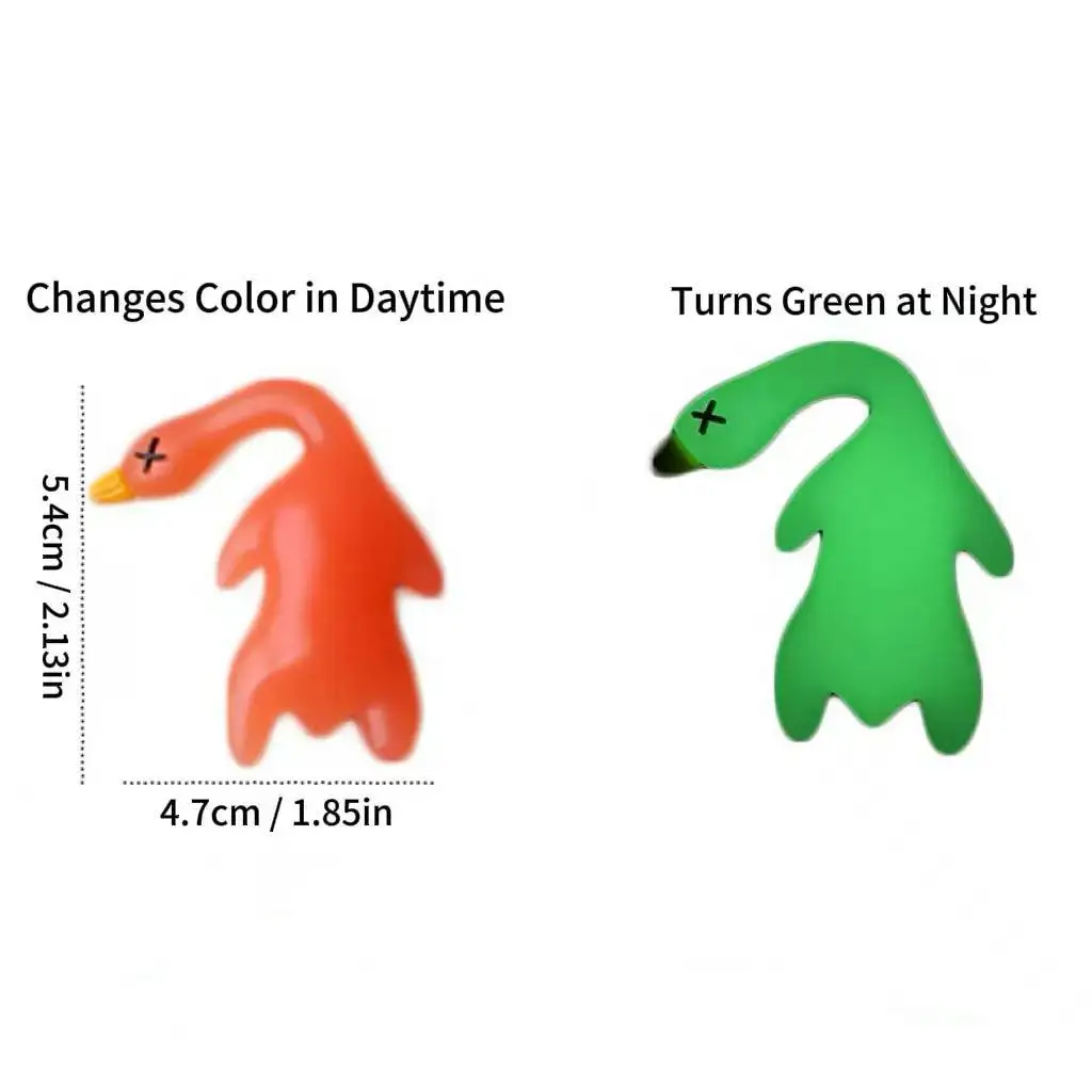 UV Light Sensitive Color Changing Goose & Koi Fish Car Hanging Ornament, Funny Rearview Mirror Charm Gift for Car Decor
