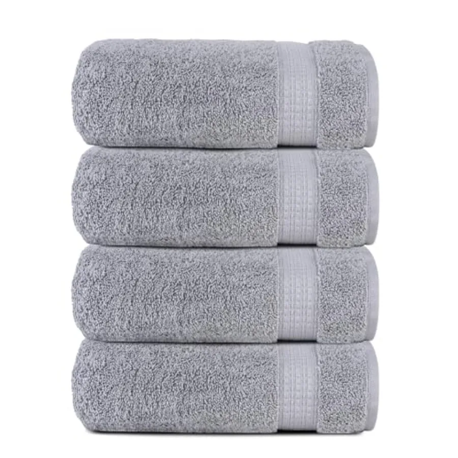 

Luxury 4 Pack Premium Bath Towels 30x60 Inches 100 Cotton Lightweight and Highly Absorbent Quick Drying Towels Perfect