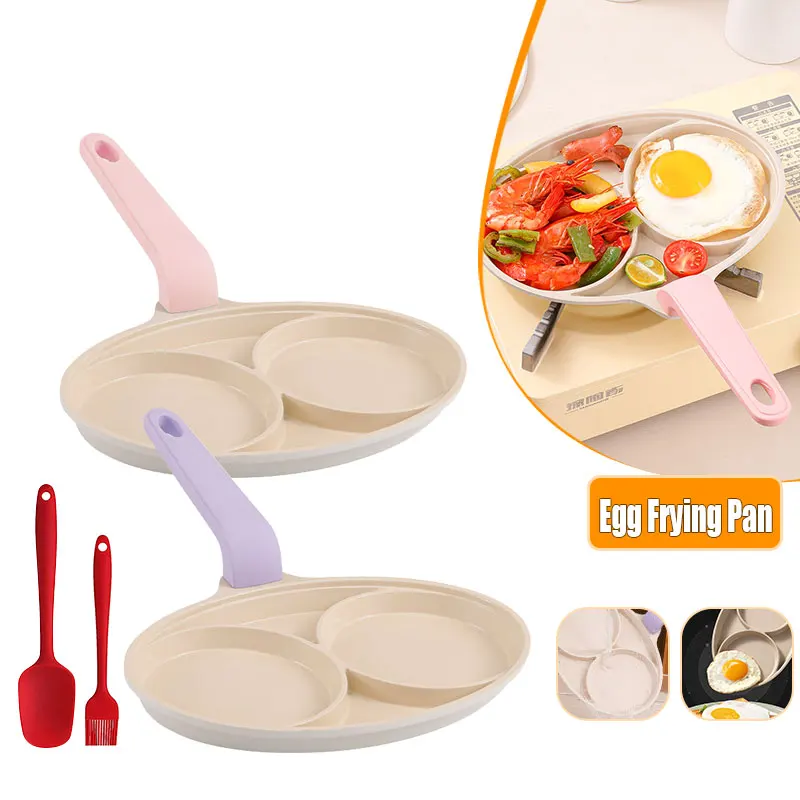 

Small Fried Egg Pancake Pan 2-Cup Nonstick Egg Omelet Frying Pan Thickened Breakfast Burger Maker Egg Steak Cooking Pan Cookware