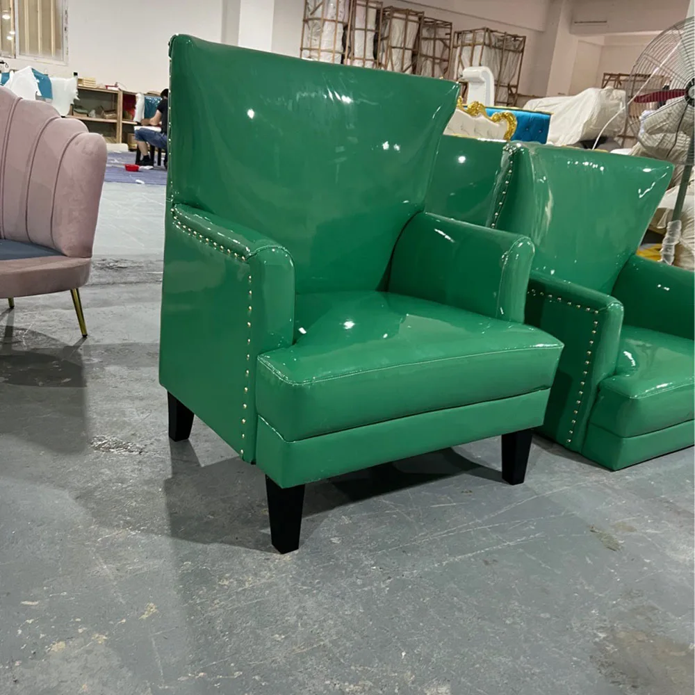 Customized Fashion Stylish Hot Selling Single Seater Sofa Chair Modern Dark Green Sofa For Event