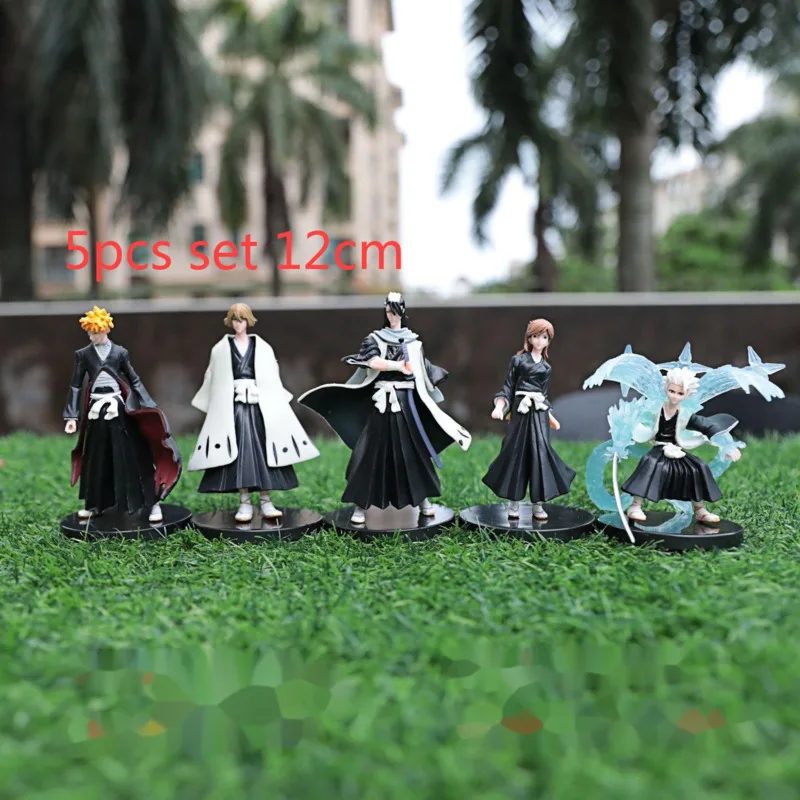 3/5pcs 12/14cm Anime Figure Bleach Ichigo Kurosaki Orihime Inoue PVC Action Figure Model Toys Desk Decor Collection Ornament