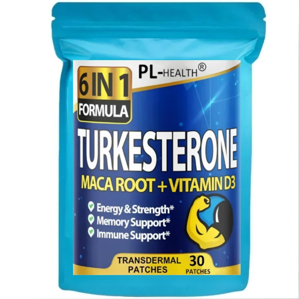 Patchs transdermiques de Turkesterone pour booster l'énergie et l'endurance - 30 patchs, quantité pour un mois