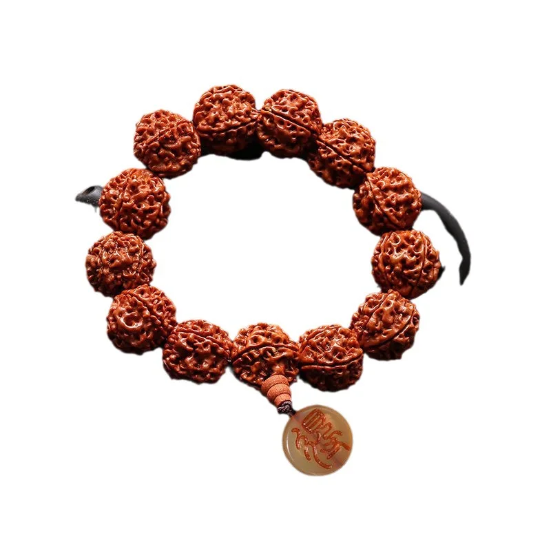 Nature Vajra Bodhi Rudraksha Bracelets Men Meditation Mala Bead Bracelets for Women Jewelry New Prayer Tibetan Buddhism Bracelet