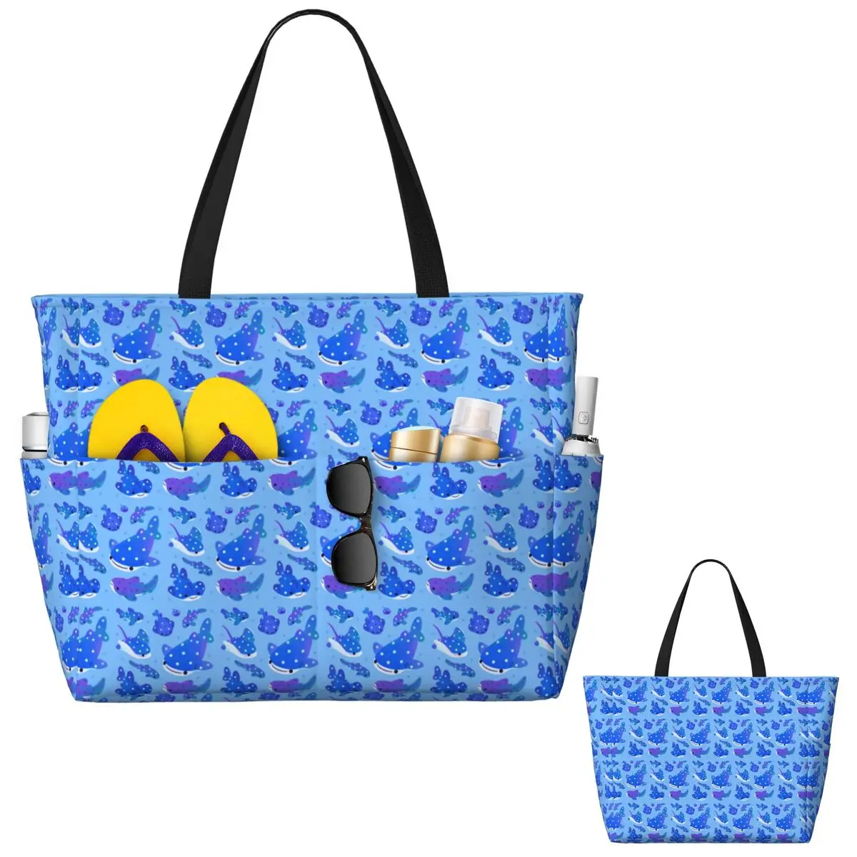 

Пляжная большая сумка в горошек с акулой, спортивная спортивная сумка для занятий йогой, большая большая сумка, женская дорожная сумка, сумка для фитнеса