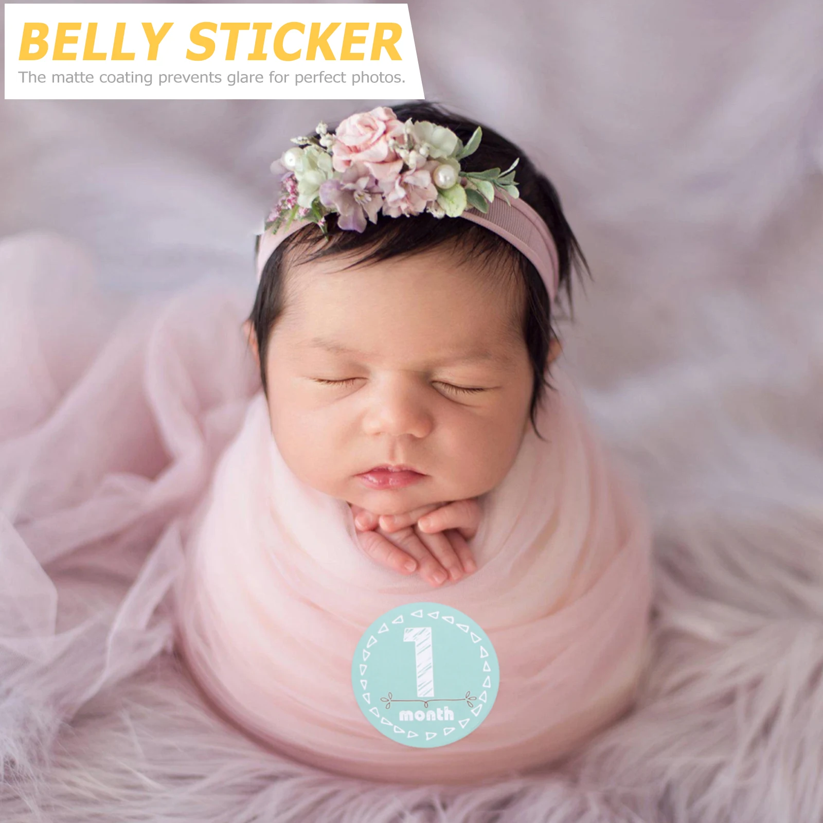 

1 set 1 Set 1-12 Months Milestone Sticker Newborn Photo Prop Month Keepsake Label Paper For Expectant Mother First Year