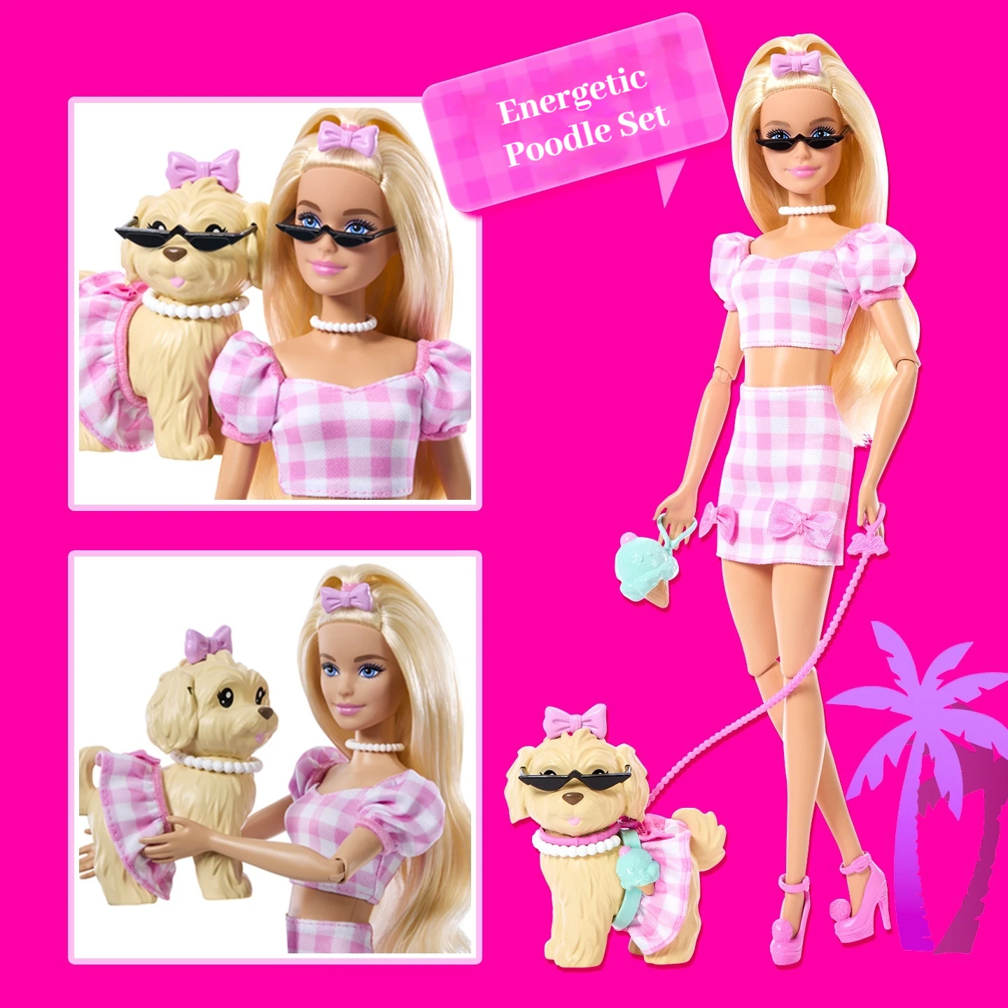 Barbie boneca girando poodle vibrante suave cocker spaniel conjunto figura colecionável moda meninas brinquedos na moda presente de natal