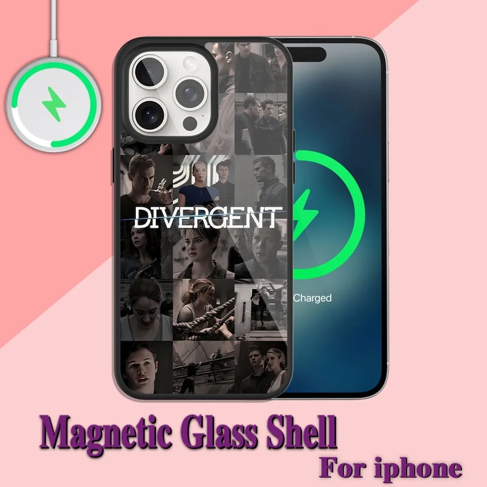 Divergent Movie Classic Phone Case For iPhone Charging 13 14 15 11 12 Pro Max Plus Glass Magsafe Magnetic Shell