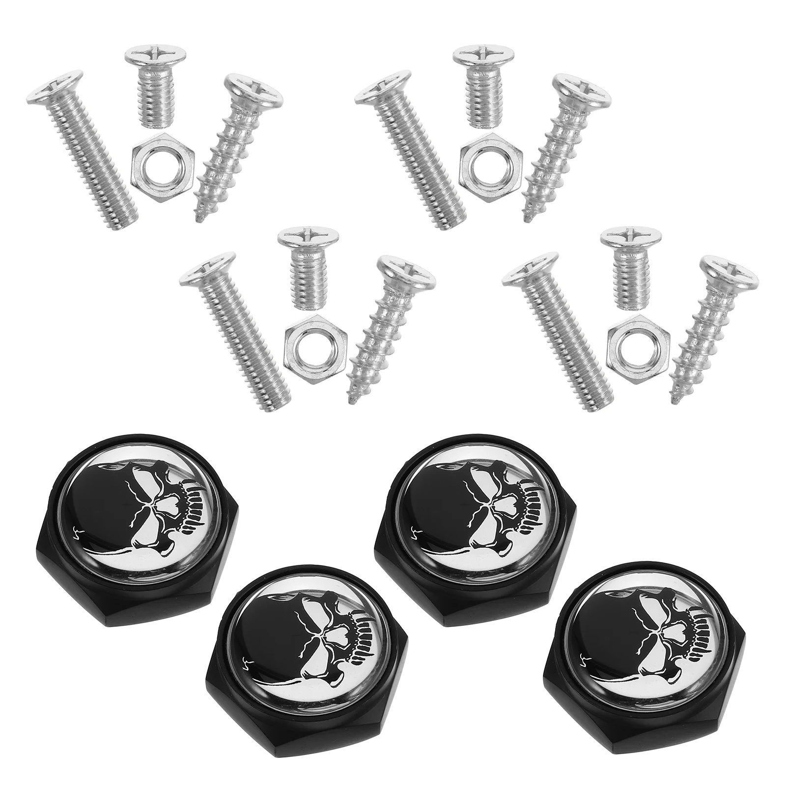 Car Accesories License Plate Screws for Fastening Plates Accessories Mounting Black Front Fastener Long