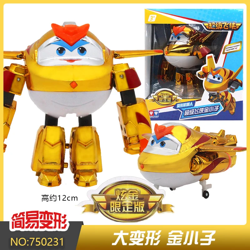 New Hot Super Wings Large Transformation Anime Transformation Flat Robot Action Character Transformation Toy Gift for Children