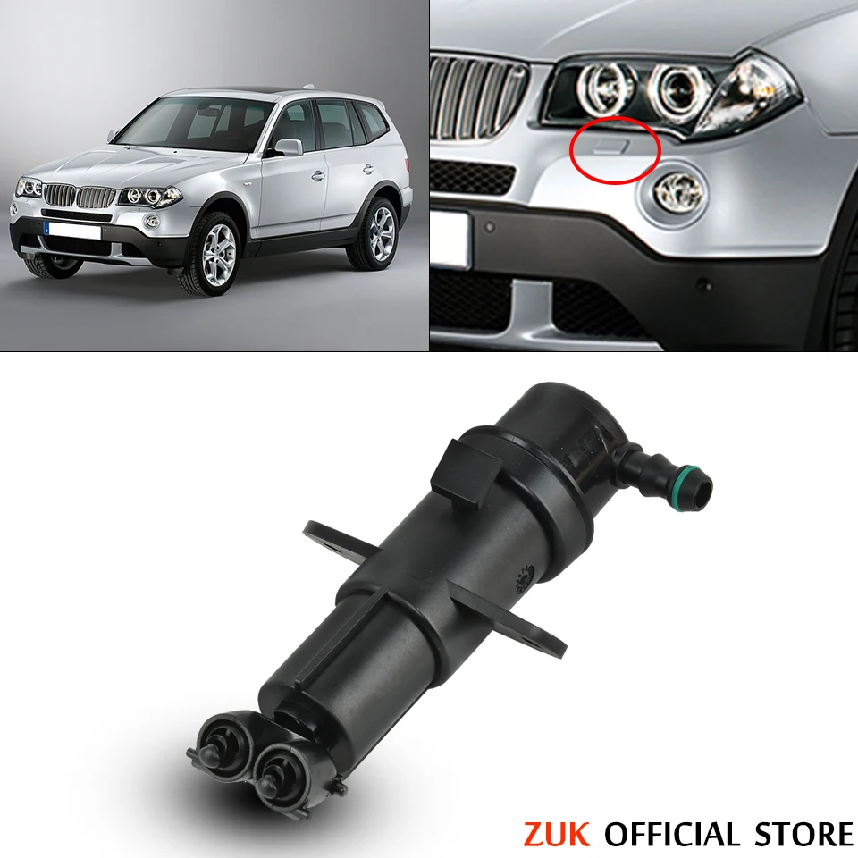 

ZUK For BMW X3 E83 2006 2007 2008 2009 2010 Headlight Washer Nozzle Actuator Headlamp Water Spray Jet 61673416467 61673416468