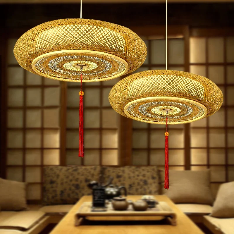 

New Chinese handmade bamboo chandeliers, living rooms, bedrooms, Southeast Asian restaurants, rural tea rooms, tea houses, and b