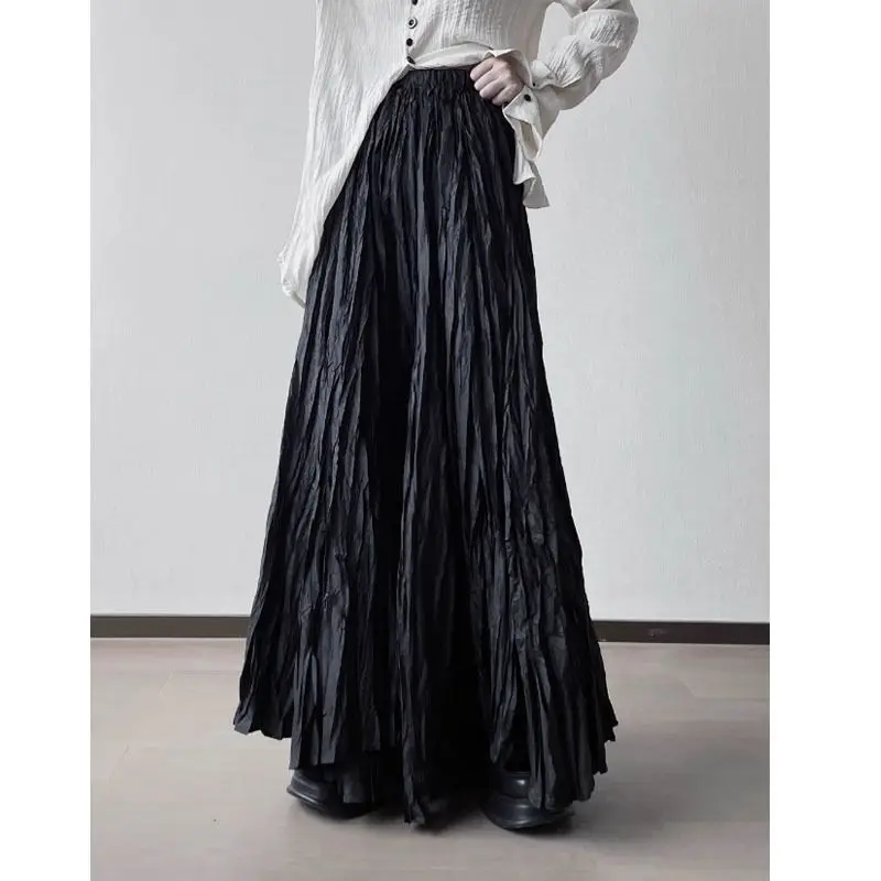 

Dark Wind Large Size Pleated Irregular Skirt Designer Big Sling Skirts Women 2025 Elegant 2000s Clothes New in Dresses Preppy