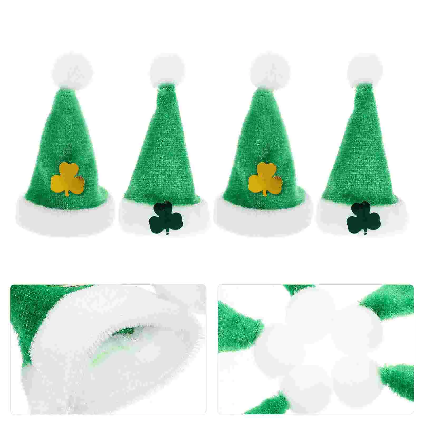 20-delige mini-namenten pluche hoeden accessoires Saint Patricks Day decoraties ambachtelijke benodigdheden miniatuur hoed