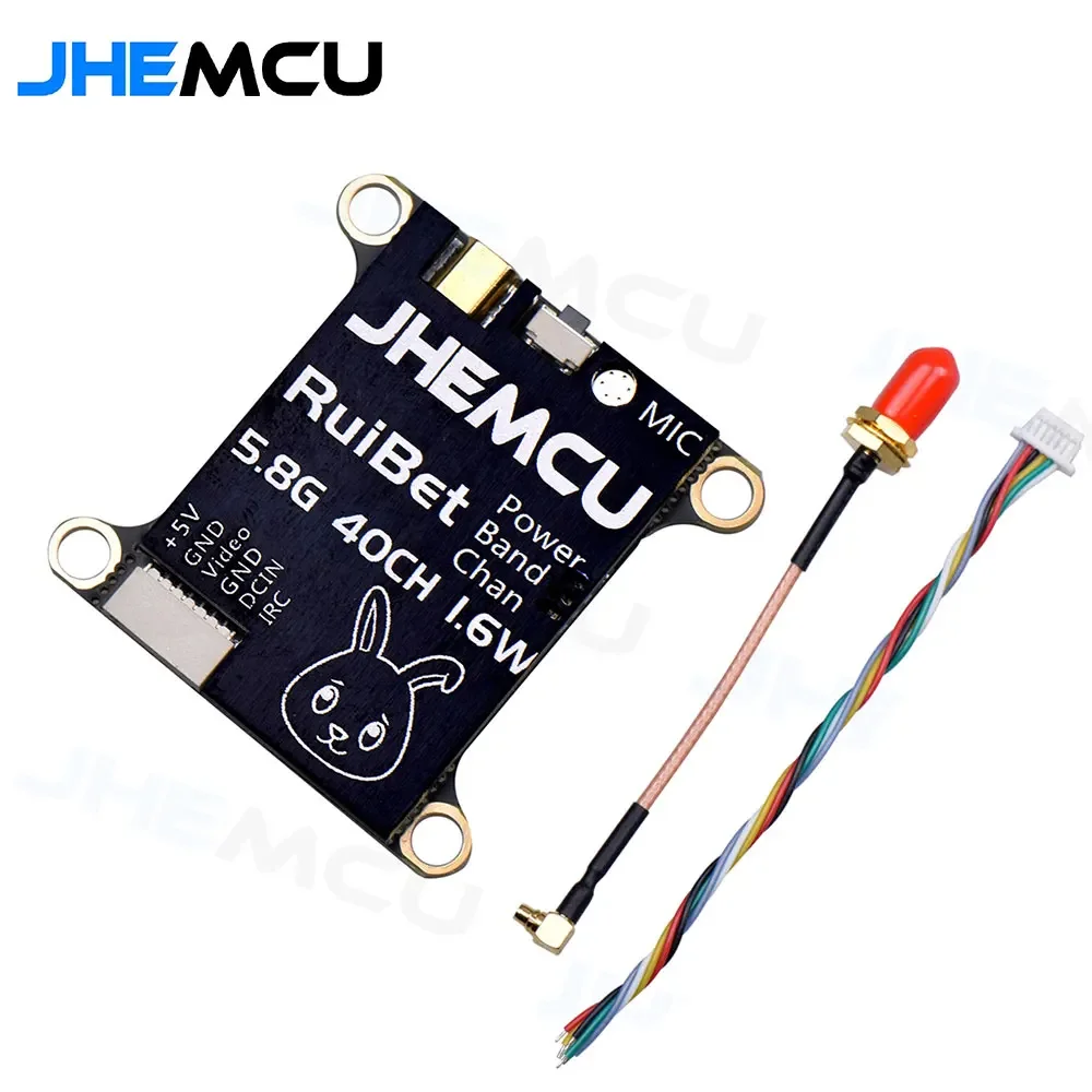VoltSJHEMCU RuiBet Tran-3016W 5.8G 40CH 1.6W PitMode 25mW 200mW 400mW 800mW 1600mW Adjustable VTX 2-6S 30X30mm For RC FPV Drone