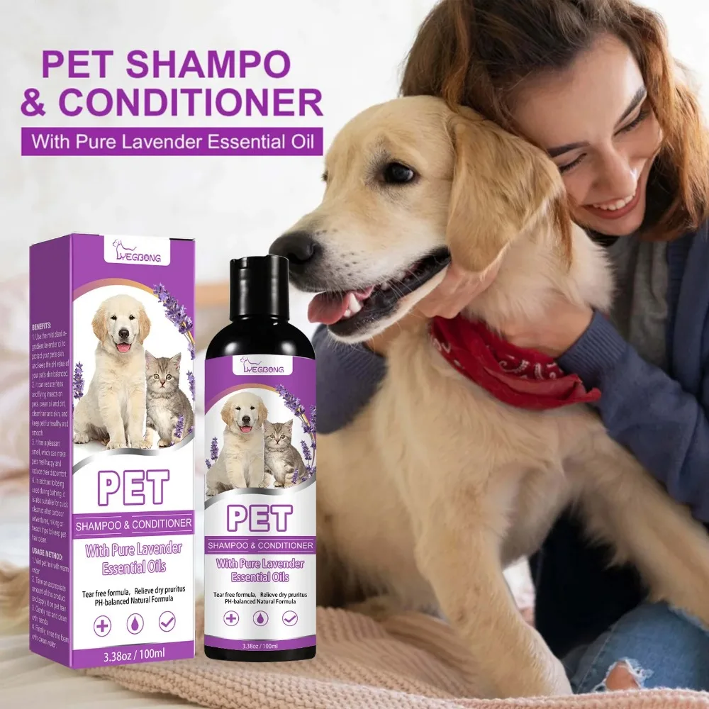 Pet Shampoo Flea Killer, Suavização De Cabelo, Aliviar A Coceira, Limpeza Equilibrada Com PH, Hidratante Natural, Shampoo Para Cães Para Pele Sensível