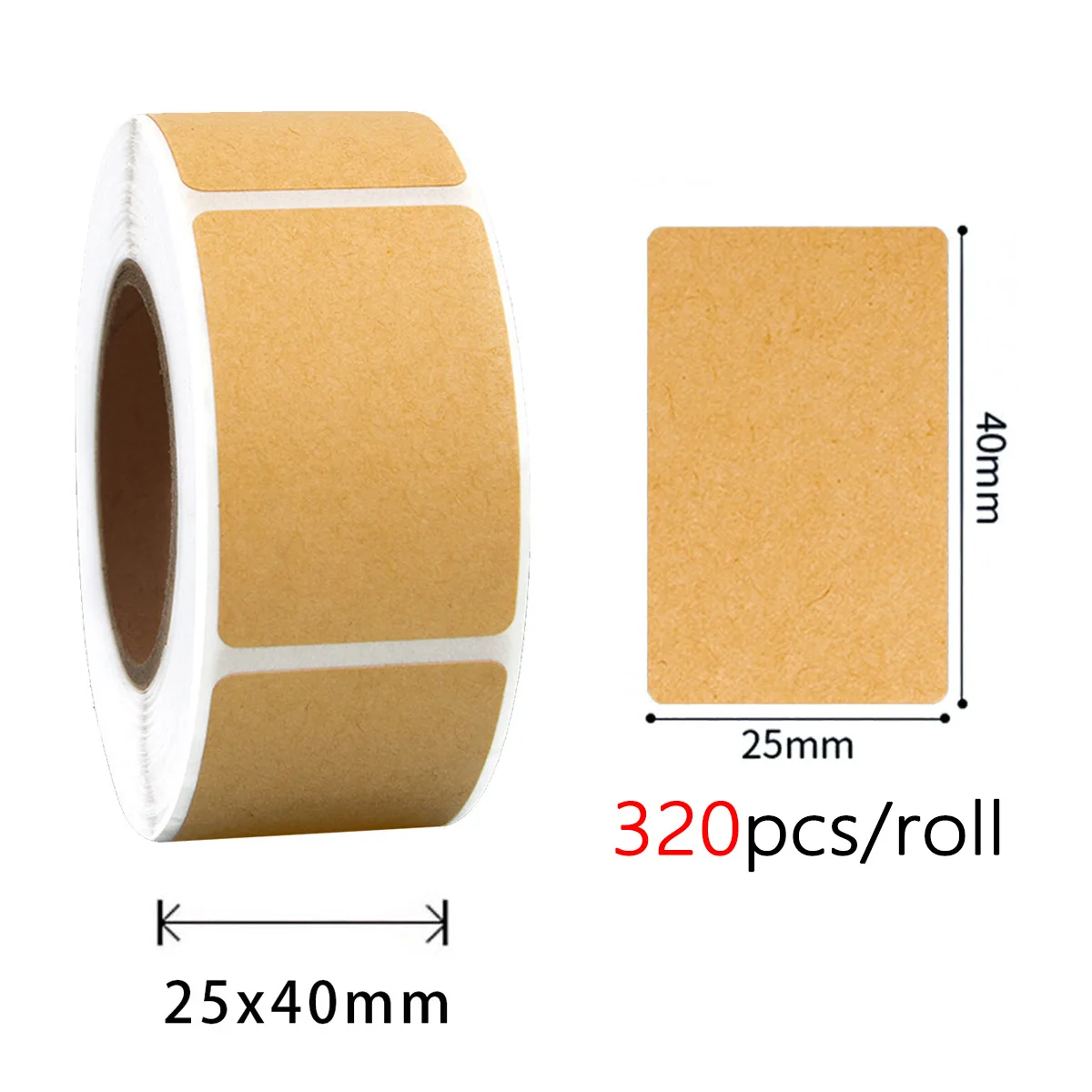 260–800 Stück Kraftpapier-Aufkleber, Rollen mit selbstklebenden Aufklebern, können handgeschrieben werden, Klassifizierung, Verpackung, Notizen – Detail 9