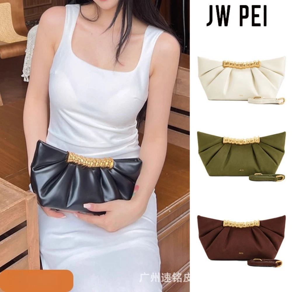 

JW PEI Pleated Clutch Bag Leia New Evening Bag Metal Stylish Shoulder Crossbody Bag