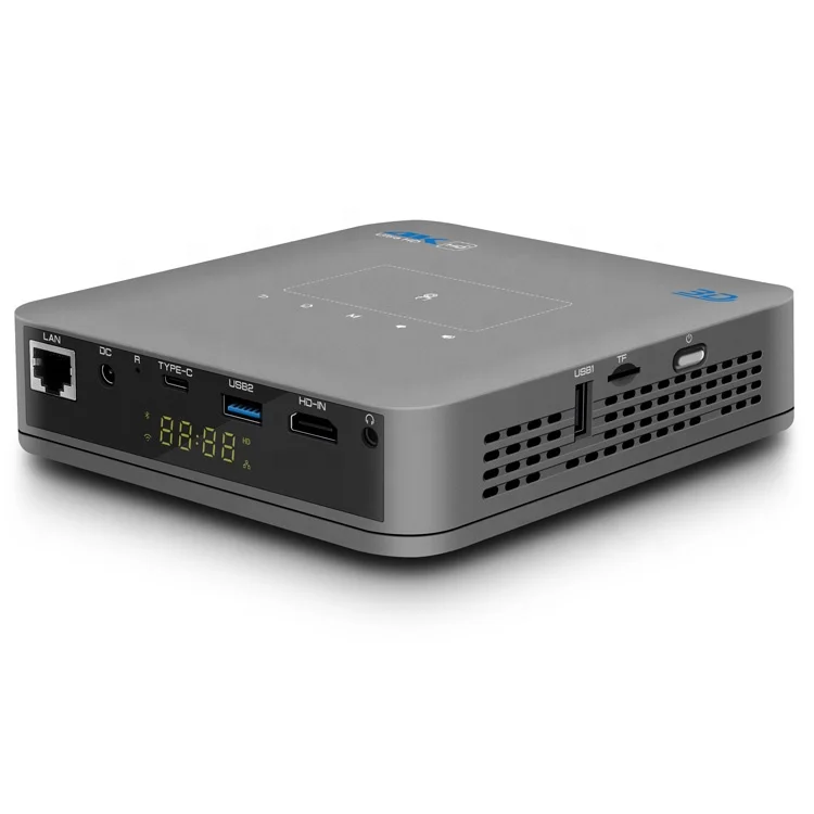 Mini P15 1080P Full HD DLP Projector WIFI Android 9 IOS Home Theater 4K Auto 3D Stereo Built-in 4-hour Battery Manual