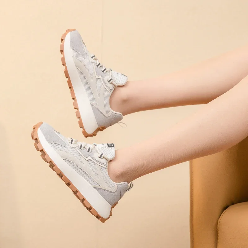 Fashion Versatile Casual Sneaker Foe Women Round Tip Platform Light Board Comfortable Breathable Shoes Women Shoes Lightweigh