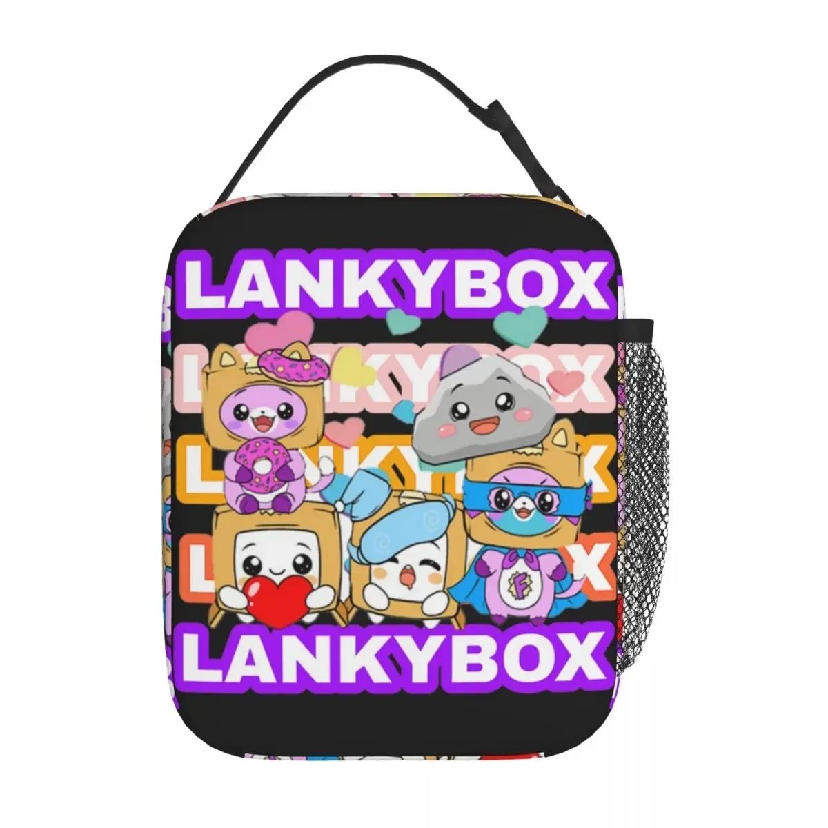 

Lankybox Thermal Insulated Lunch Bags Rocky Foxy Pattern Portable Bento Box Thermal Cooler Lunch Box