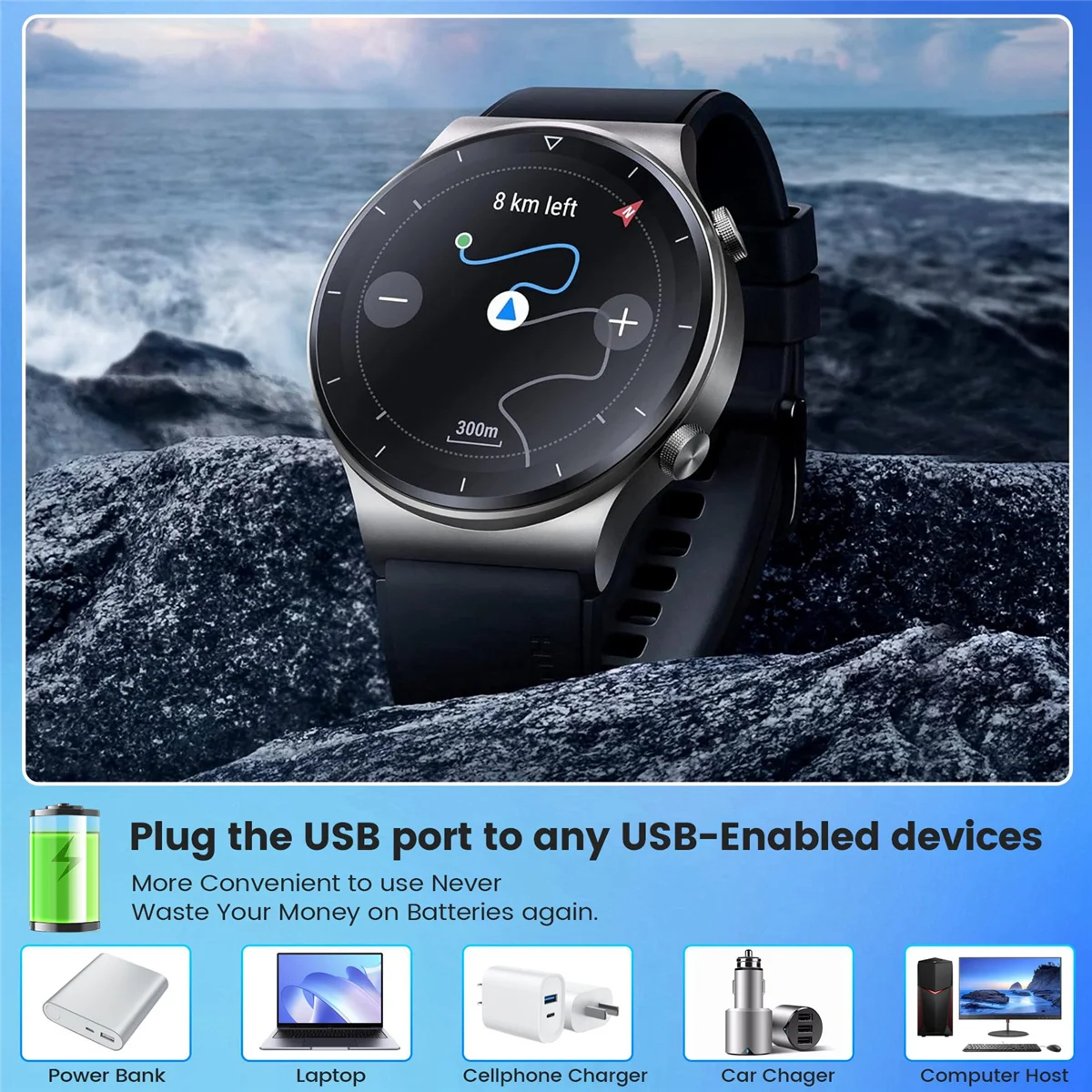 Cargador de soporte de reloj para Huawei Watch3/4 Pro Watch cargador inalámbrico GT2 Pro/GT3 reloj magnético