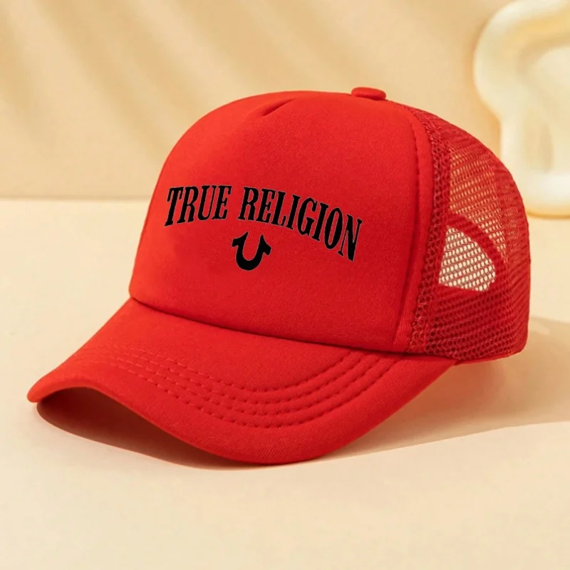 Kids Baseball Cap Boys Girls Casual Baseball Hat Letter Printed Duck Tongue Hat Adjustable Outdoor Breathable Mesh Trucker Hat
