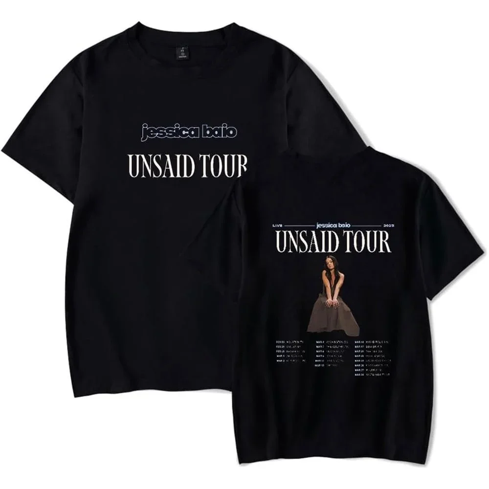 Jessica Baio The Unsaid Tour Merch Short Sleeve T-shirt Women Men Unisex Casual Fashion Short Sleeve Tee