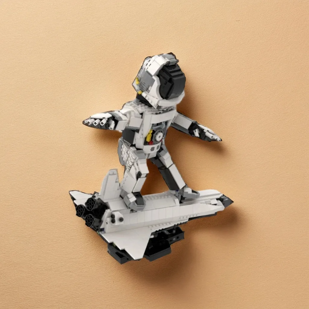 

NEW 1498PCS MOC Creative Model Surfing Astronaute DIY Building Blocks Home Decor Display Birthday Gift Collectible Collection