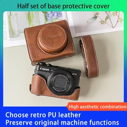 new luxury handwork Camera PU leather Bag Body BOX Case For canon G7X2 G7X3 G7X Mark ii iii Protective sleeve shell