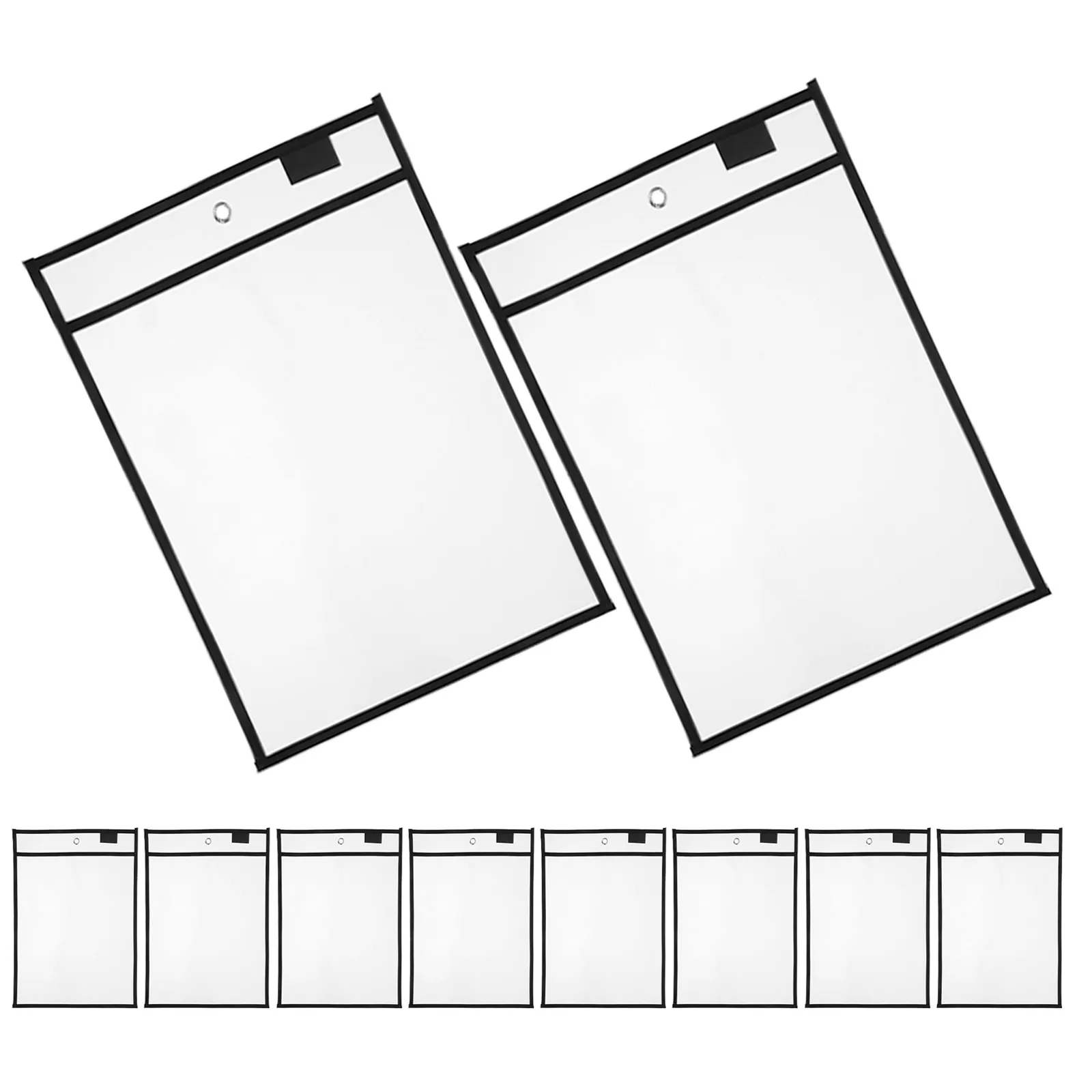 10 Pcs Dry Erase Painting Bag Hanging Pockets Centers Classroom Supplies Educational Sleeves Document