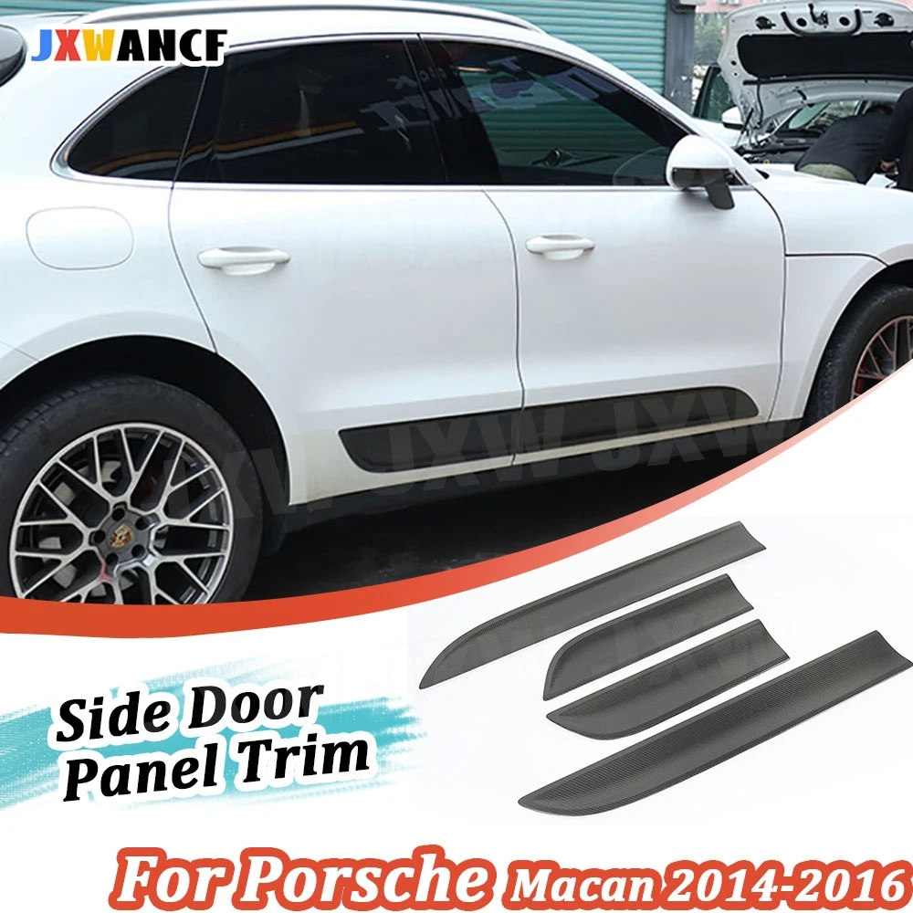 JXWANCF Koolstofvezel Side Kofferbak Molding Garneer Deur Panel Trim Plaat Decoratie Voor Porsche Macan 2014-2016 - afbeelding 2