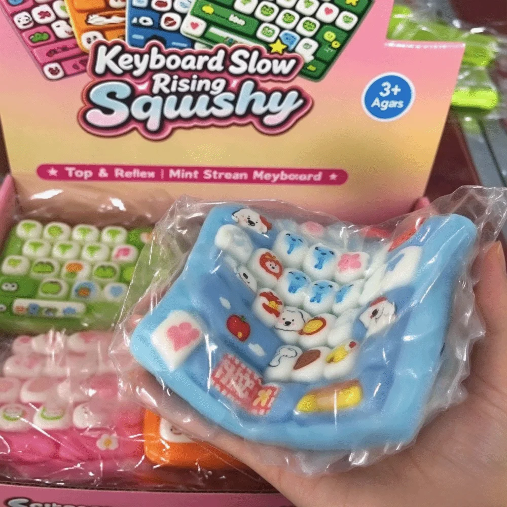 Sensory Toy 26-Key Fidget Keyboard Toy Slow Rebound Cartoon 26-Key Squishy Toy 26-Key Squeeze Toy Kids Gift