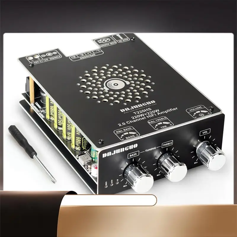 

DAJUNGUO T220HS Bluetooth Amplifier Board 220W+220W Stereo Channel Hifi Amplifier TPA3251 Bluetooth 5.2 Audio Module-X64A