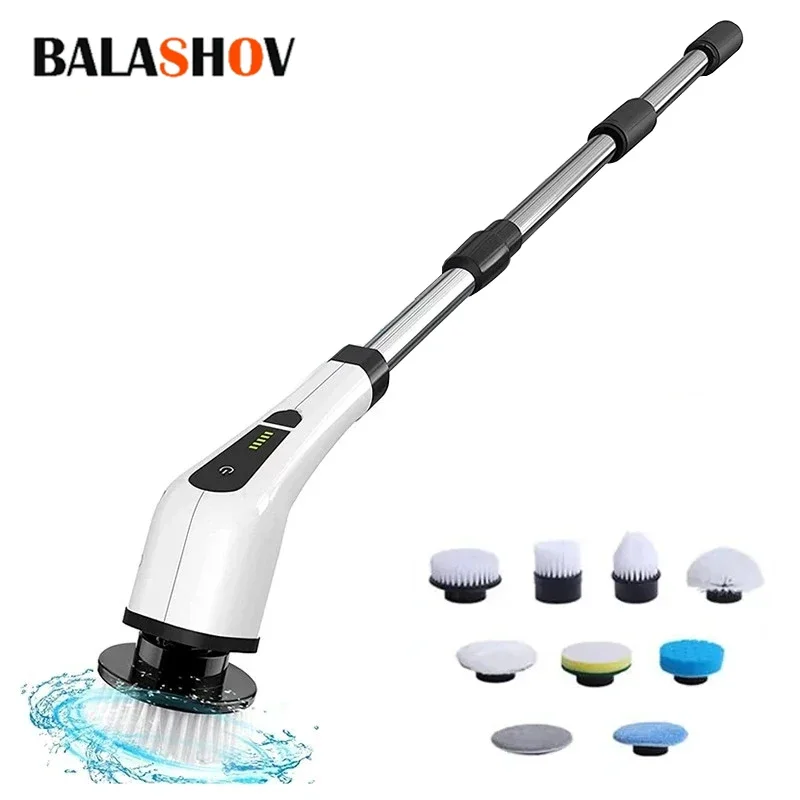 

Multifunctional Electric Cleaning Brush 9-in-1 Bathroom Window Kitchen Toilet Automotive Household Rotating Cleaning Machine