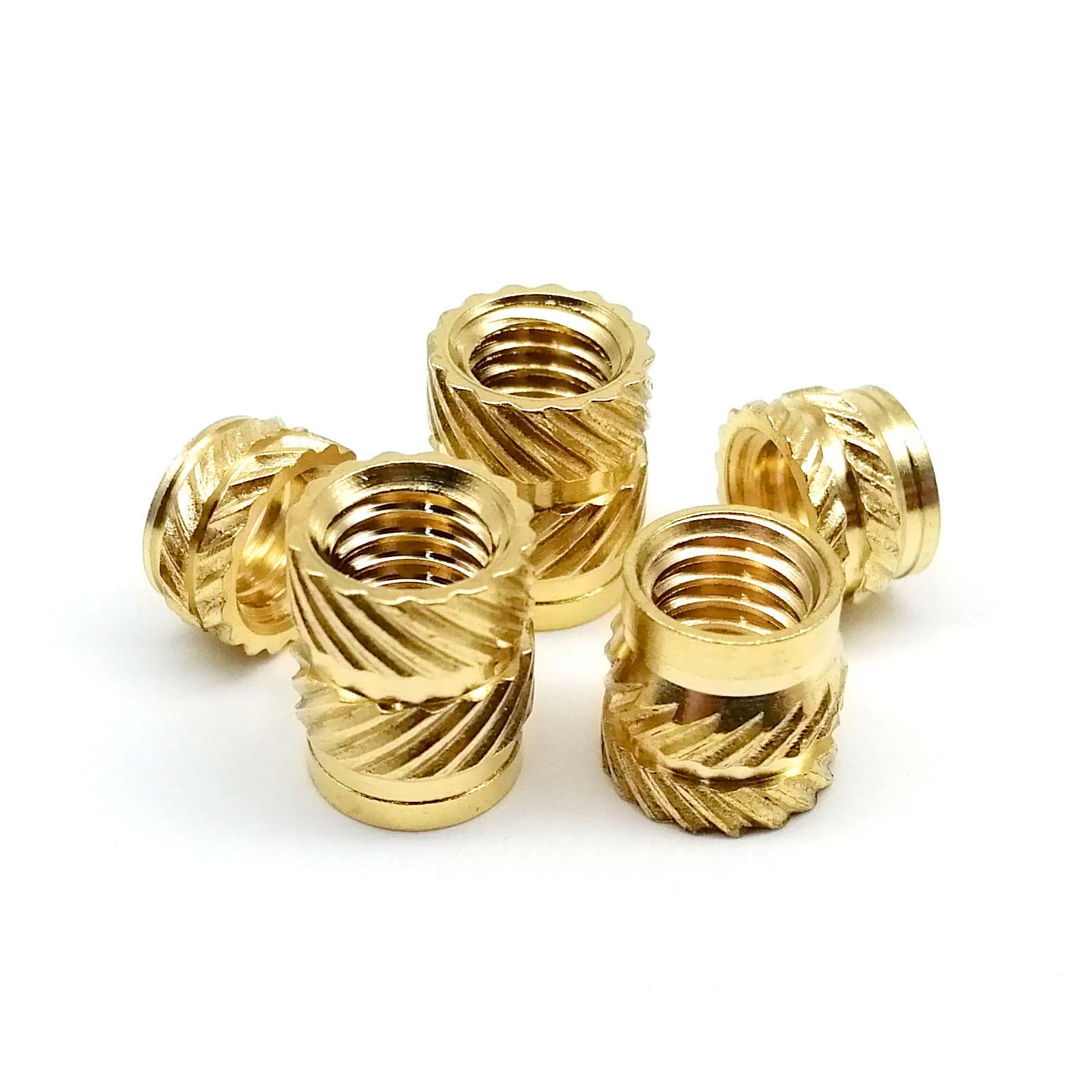 M1 M1.2 M1.4 M1.6 M1.7 M2 M2.5 M3 M4 M5 M6 Hot Melt Heat Injection Molding 3D Print Brass Copper Embed Insert Nut Knurled Thread