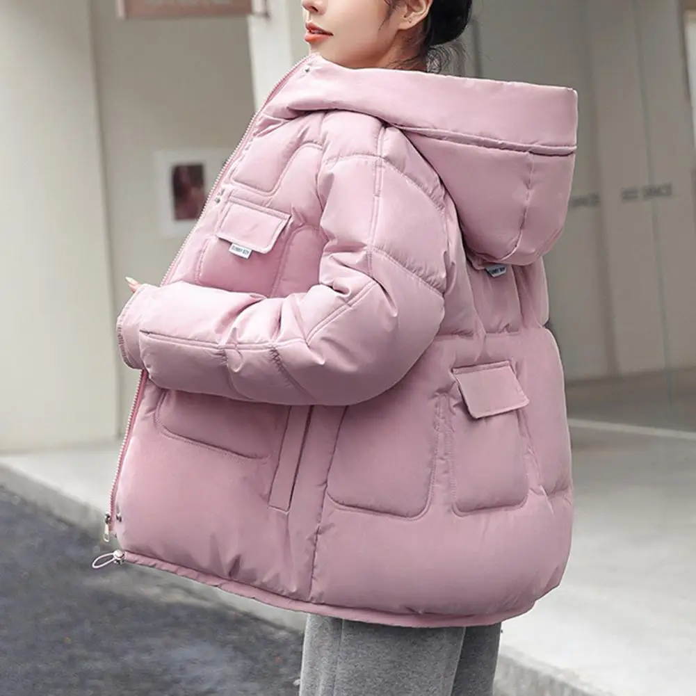 Parkas con capucha para mujer, abrigo cálido a prueba de viento, ropa de abrigo suelta informal, chaqueta acolchada de algodón, ropa femenina,