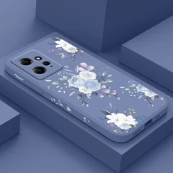 Ruddy Roses Phone Case For Xiaomi Redmi Note 13 12 12S 11 11S 10 10T 10S 9 9S 8 7 Pro Plus 4G 5G Liquid Silicone Cover