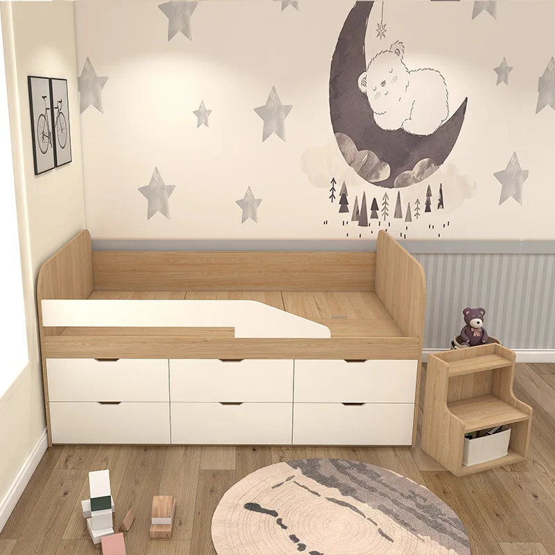 

Детская кровать для мальчика и девочки со встроенным письменным столом и шкафом, комбинированная, для одного ребенка, для детской комнаты