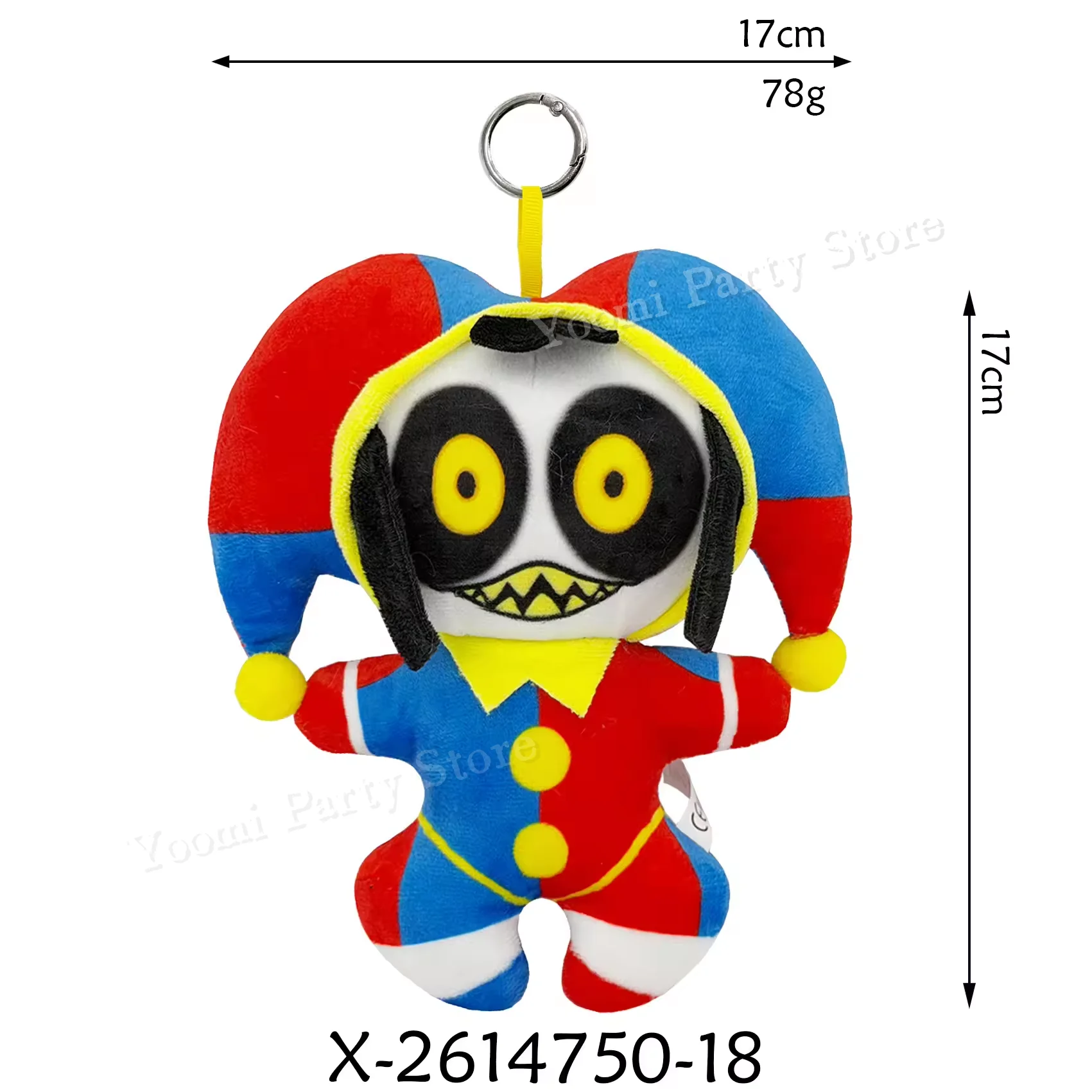 17-25CM Jax Plush Digital Doll Circus Maid Magical Rabbit Clown Cartoon Collectible Home Decor for Fans image 3