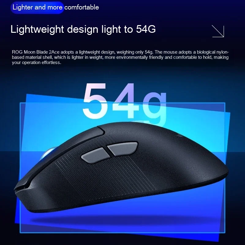 Imagem -03 - Rog-keris Ace 2.4g Bluetooth Wired Lightpeso Game Mouse 2.4g Longa Resistência sem Fio 4k Wired 8k Esports Escritório