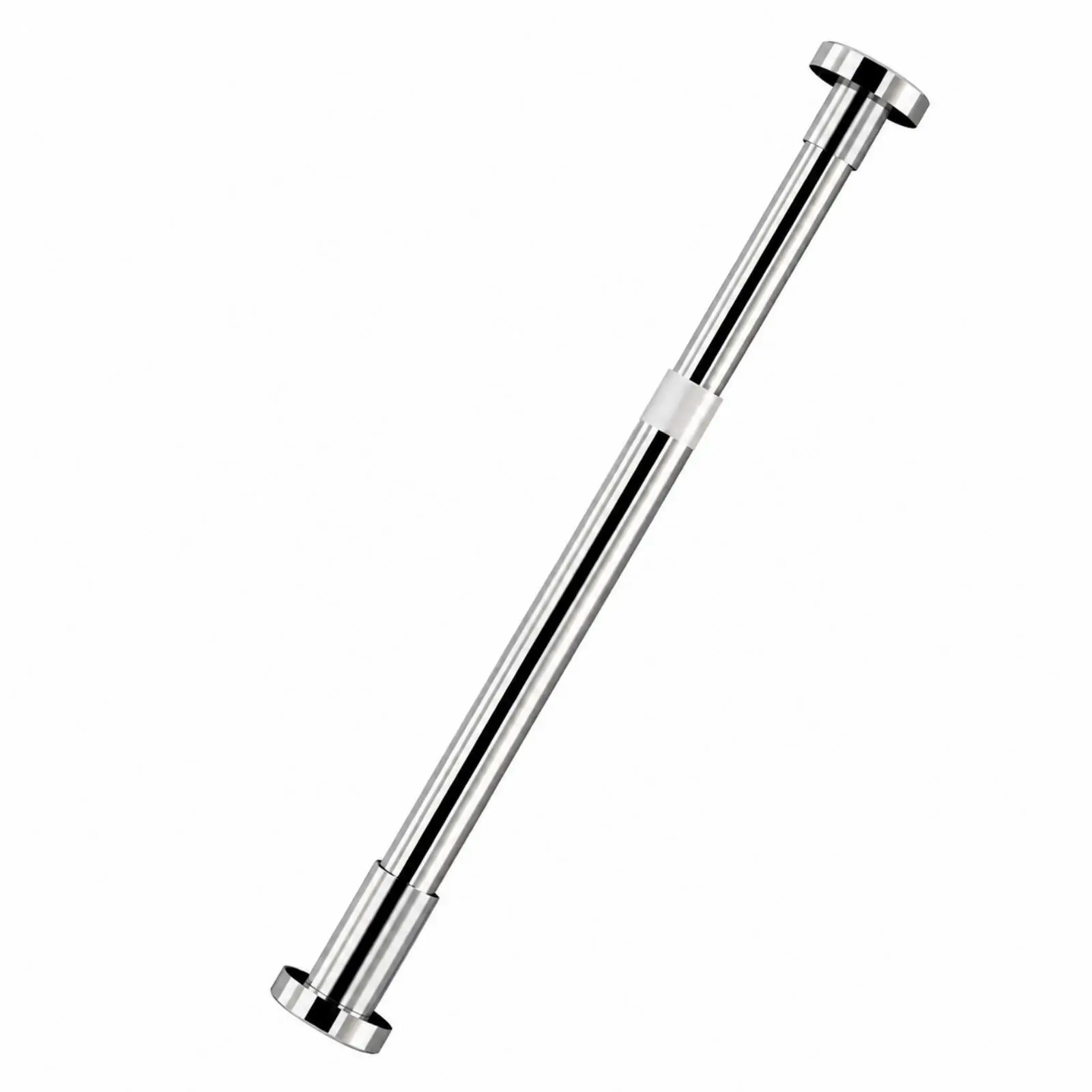 Rust Proof Tension Curtain Rod Double Spring Loaded Stainless Steel Hanging Rod for Small Space Apartment Window