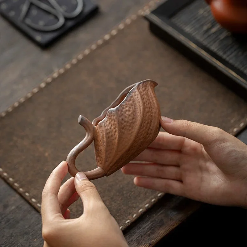 Rock clay Coarse Pottery Public Cup Ceramic Chahai Cup Kung Fu Tea Accessories Tea Infusers Sharing Cup Tea Dispenser