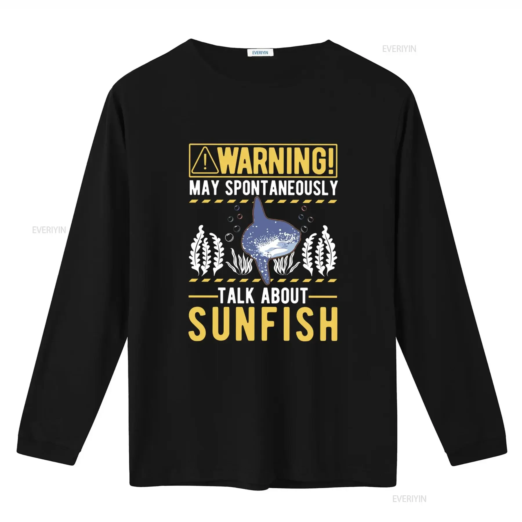 Sunfish T Shirt Warning May Spontaneously Talk About Design for Dad Mola vintage Washed Soft Breathable designer clothes homme