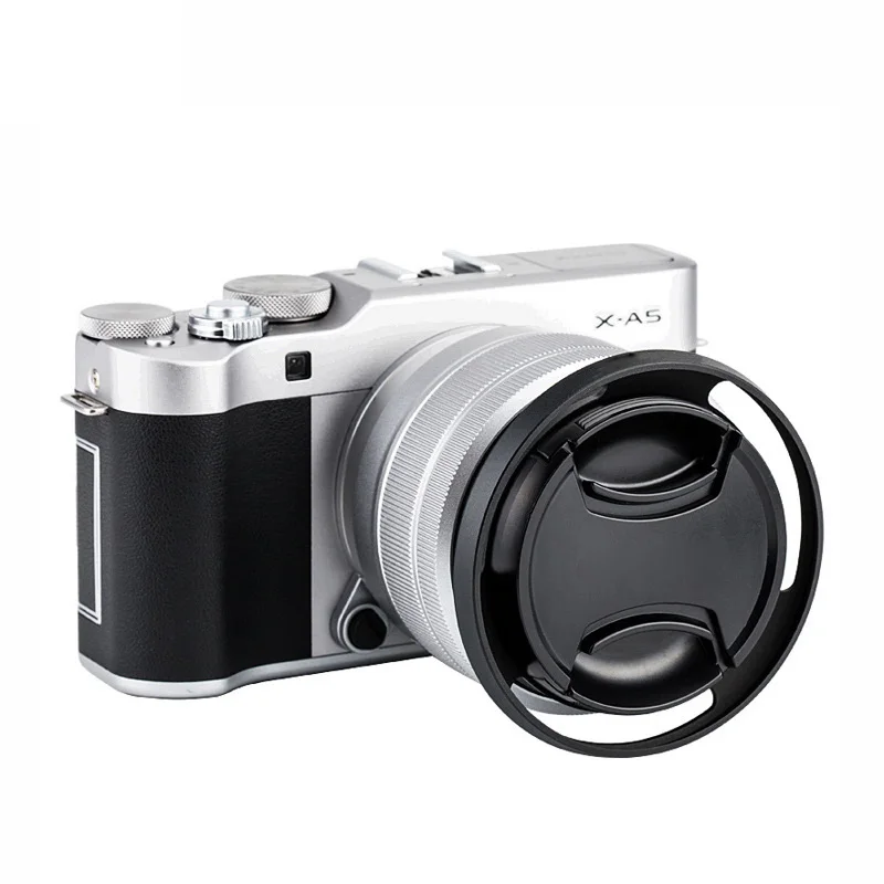 37 39 40.5 43 46 49 52 55 58 62 67 72 77 82mm Metal Tilted Vented Lens Hood for Leica Voigtlander Sony Fuji Canon Olympus Camera