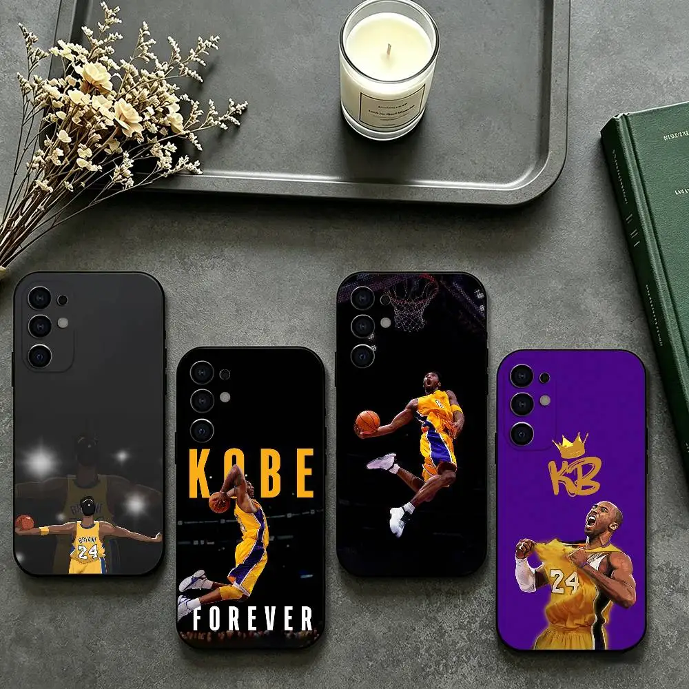 K-KOBE Champion Bryant Phone Case For Samsung S26,25,24,23,22,30,21,10,9,Ultra,Plus,Lite Black Soft Case