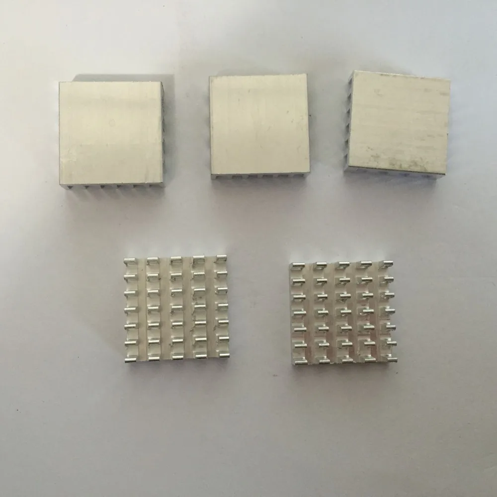 5 x tom de prata alumínio refrigerador radiador dissipador de calor 19mm x 19mm x 5mm