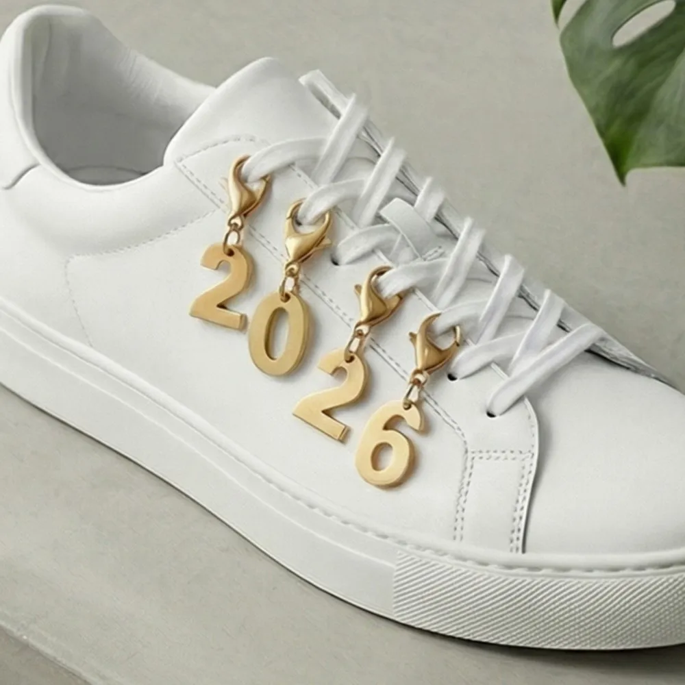 INS Y2K Gold Color Birth DIY Making Charm Shoes Pendant Model Gift For Women Men Exquisite Jewelry Accessories Wholesale