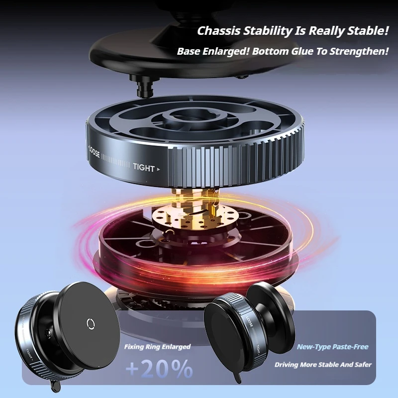 For Magsafe Vacuum Magnetic Suction Cup Phone Holder 360° Roating Swivel Stand Suction Cup For Universal Phone  Swivel Holder